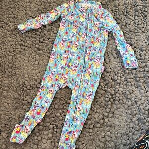 Posh peanut Lisa Frank spotty and dotty 6-9 months convertible footie pajamas
